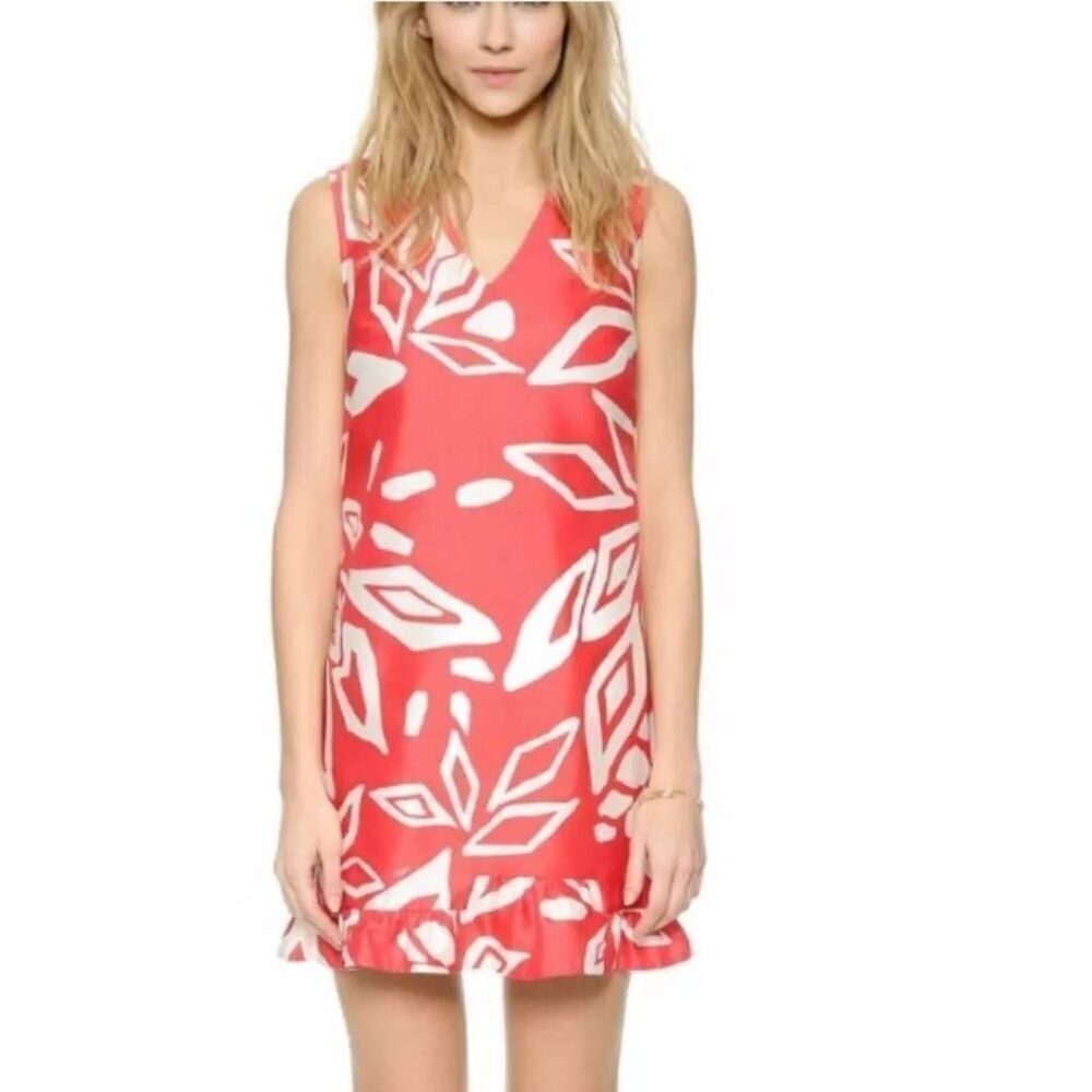 Diane Von Furstenberg Anthea Silk Shift Dress Women’s Size 4 Multicolor Artsy Pr